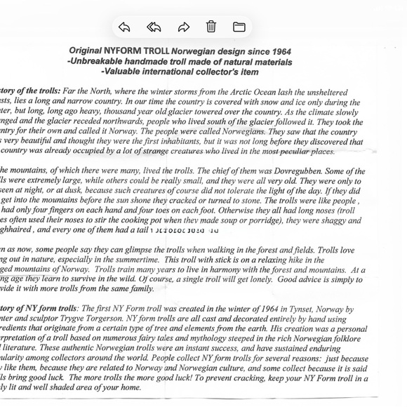 NyForm troll Folk Saga 2 headed Norwegian Vintage EUC - Picture 13 of 13